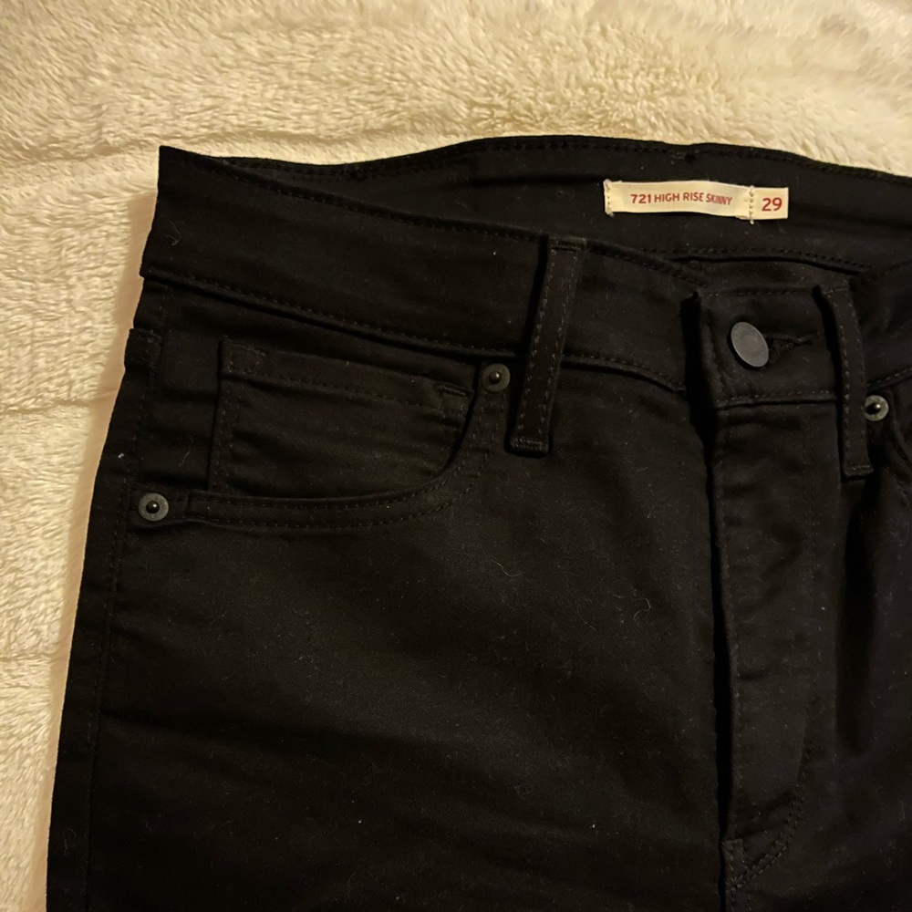 LEVI HIGH RISE BLACK JEANS - Picture 2 of 4